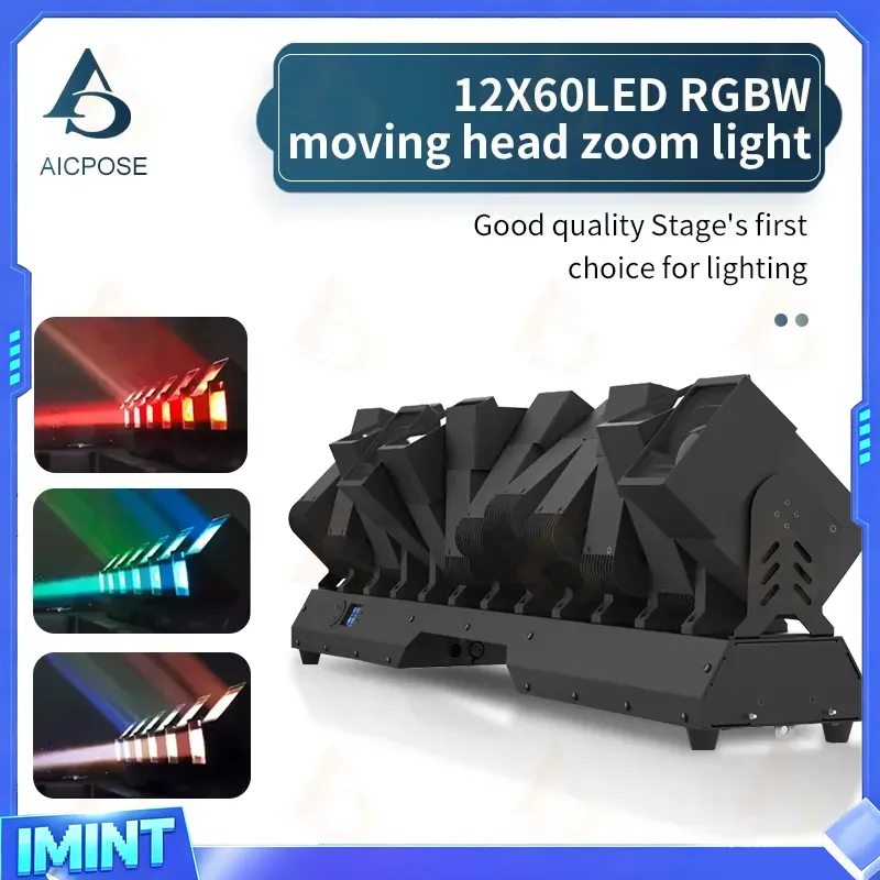 Professional 12X60W LED Moving - đánh giá và giá Dj Light Moving Head Stage