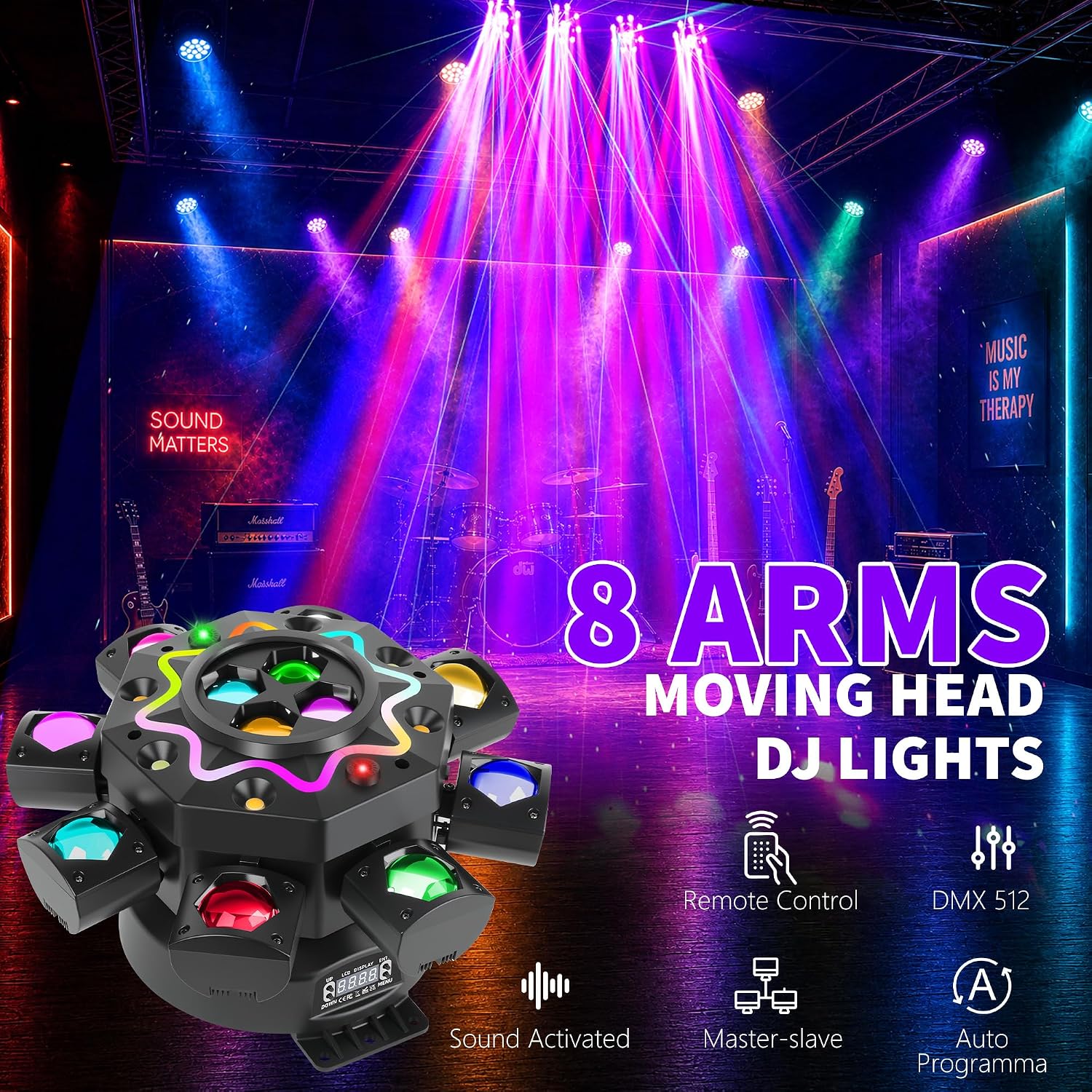 200W Disco Party Lights 8 Arm  - đánh giá và giá Dj Light Moving Head Stage