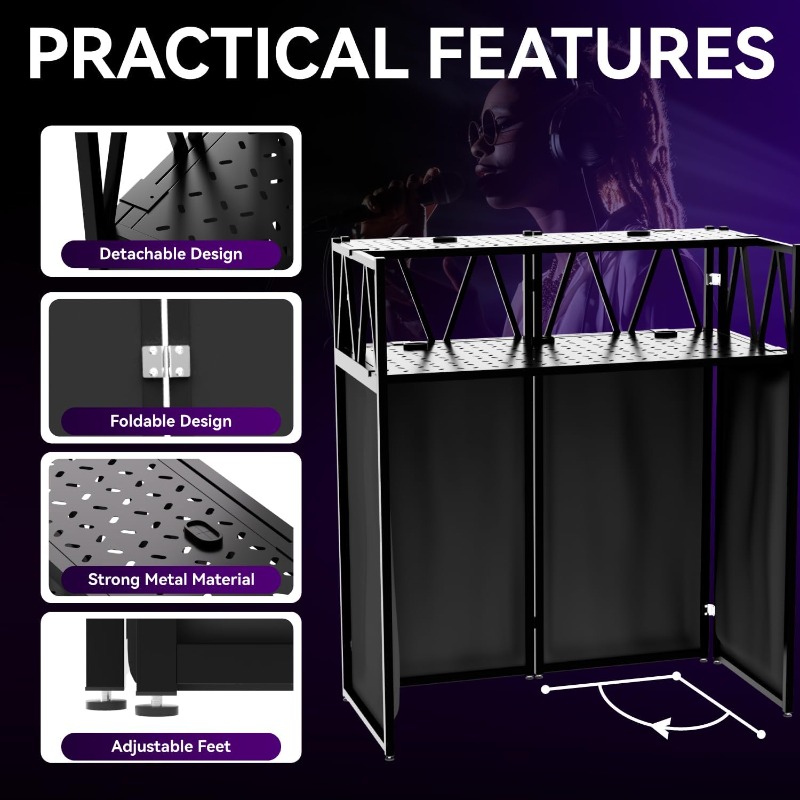 2025 hot salePortable DJ Booth - đánh giá và giá Dj Stand Table Foldable