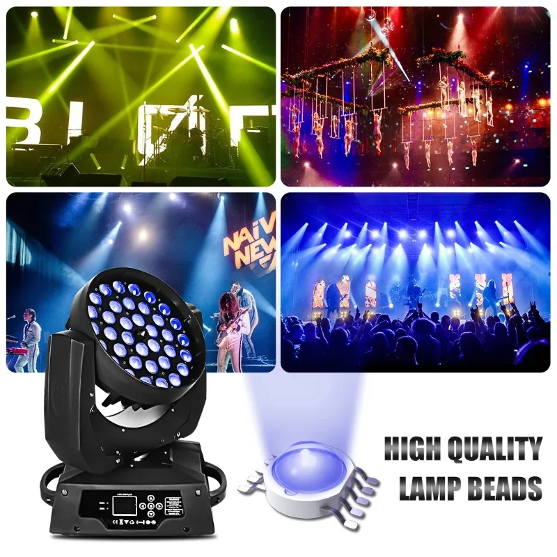36x18w LED Zoom Wash Moving He - đánh giá và giá Dj Light Moving Head Stage